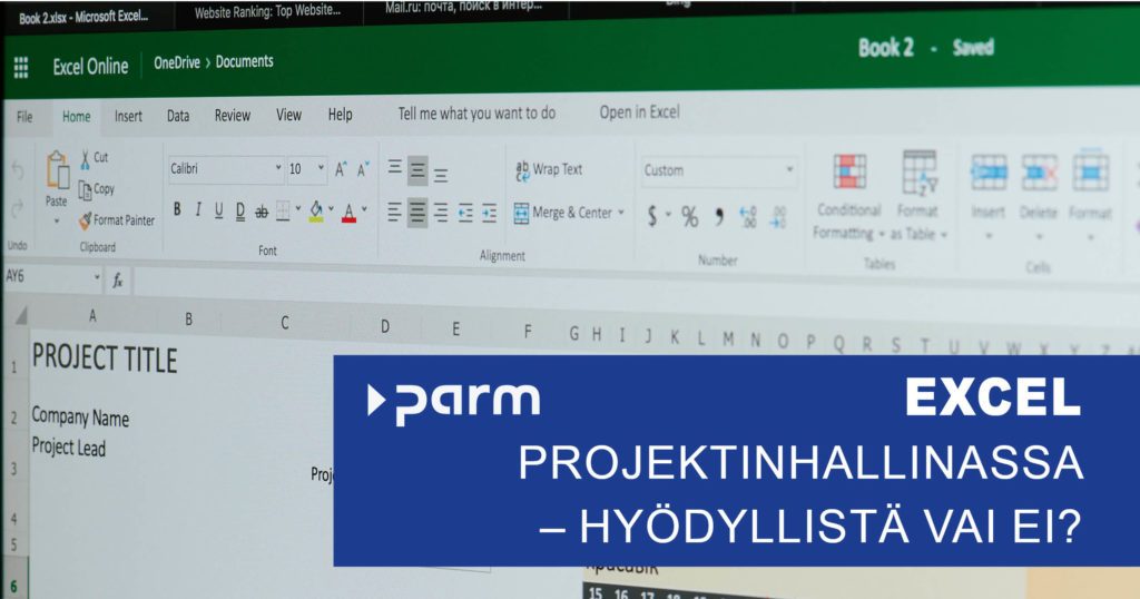 Excel projektinhallinassa – hyödyllistä vai ei?
